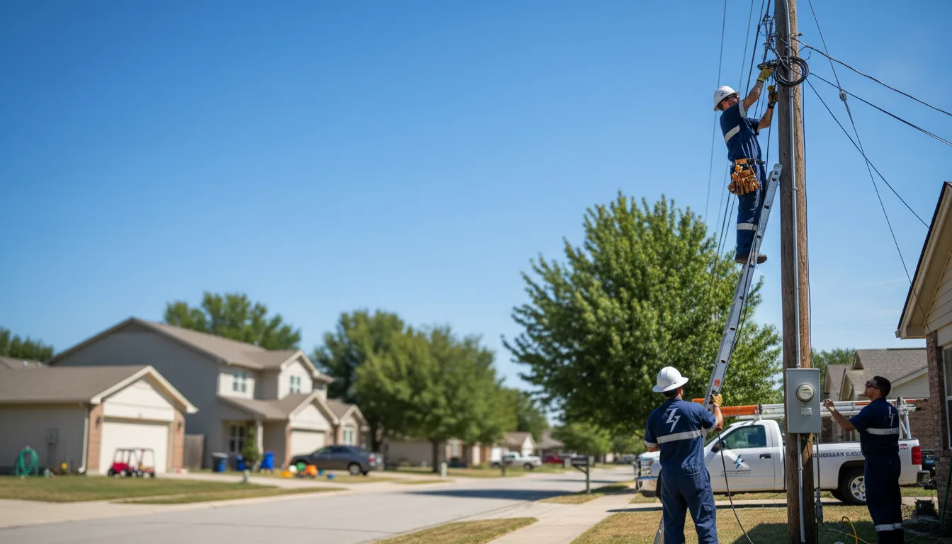 Residential electrician providing installation services in Meadow Lands, PA